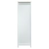 Modern Bedroom Storage Wardrobe With Hanging Rods, 2 Drawers, Open Shelves, Sliding Door - White - Image 10