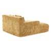 Chenille Interior Lazy Sofa Chaise Longue With Armrests And 3 Pillows - Yellow - Image 13