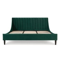 Aspen - King Vertical Tufted Modern Headboard Platform Bed Set - Evergreen