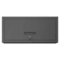 Heavy Duty, Metal Wall Mounted Tool Storage Cabinet Steel Metal Garage Storage Cabinet - Black / Gray