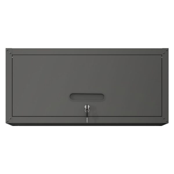 Heavy Duty, Metal Wall Mounted Tool Storage Cabinet Steel Metal Garage Storage Cabinet - Black / Gray
