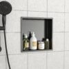 12" X 12" Stainless Steel Shower Niche Waterproof And Durable - Gunmetal Black - Image 5