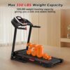 Folding Treadmills For Home - 3.5Hp Portable Foldable With Incline, Electric Treadmill For Running Walking Jogging Exercise With 12 Preset Programs, Indoor Workout Training Space Save Apartment, App - Black - Image 4