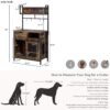 Furniture Style 2 In 1 Pet Friendly Dog Crate Composite Desk Hutch - Rustic Brown - Image 4