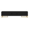 TV Stand, Entertainment Center TV Media Console Table, Modern TV Stand With Storage, TV Console Cabinet Furniture For Living Room - Black - Image 18