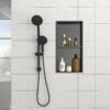 13" X 25" Stainless Steel Shower Niche Double Shelf With Corrosion Resistance - Gunmetal Black - Image 4