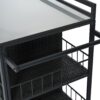 Outdoor Kitchen Island With Storage, Cooking Station, Grill Cart, Foldable Tabletop, And Bottle Opener - Dark Brown - Image 23