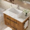 Modern European Design 21" X 14" Ceramic Rectangular Vessel Bathroom Sink - White - Image 4