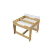 3 In 1 Kids Study Table & Chairs Set Multi Functional Activity Table With Detachable Blackboard Top - Natural Wood - Image 14