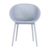 2 Piece Durable Single Chair With Mesh Hollow Out Design - Light Gray - Image 6