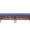 7 Pieces Patio, Wicker Dining Set With Removable Cushions Cotton And Rattan - Blue - Image 10