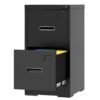 Modern 2 Drawer Metal Vertical File Cabinet With Lock And Card Slot For Office And Home Use - Black - Image 4