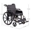 Heavy Duty Manual Wheelchair Double X Force Support 350Lbs Capacity All Terrain 24" Tires Foldable With Quick Release Wheels - Dark Gray - Image 2
