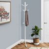 Free Standing Coat Rack 9 Hooks For Entryway - White - Image 3