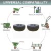 Flat Free Tire And Wheel Assemblies For Riding Lawn Mowers With 3" Hub - Black - Image 2