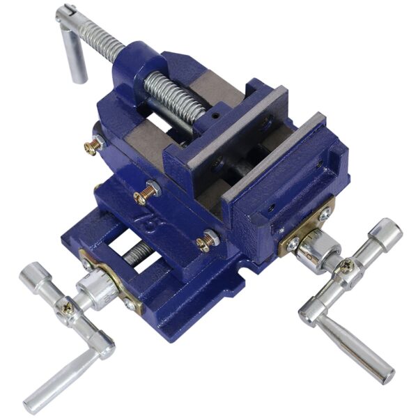 Industrial Quality Cross Slide Vise 3", Drill Press Metal Milling 2 Way X - Y - Blue