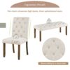 Farmhouse Dining Table Set 6 Piece Wood Rectangular Table With Upholstered Chairs And Bench - Walnut - Image 6