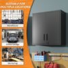 Metal Wall Mounted Tool Storage Cabinet With 2 Locking Doors, Adjustable Shelf, And Drawer - Black - Image 8