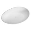 63" x 37.4" x 23.6" Freestanding Solid Surface Soaking Bathtub For Bathroom - Matte White - Image 8