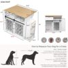 Modern Style 2 In 1 Pet Friendly Dog Crate Kitchen Island End Table Metal Pine - Natural / White - Image 3