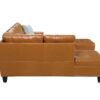 Irine - Faux Leather Sectional Sofa With Ottoman - Ginger - Image 9