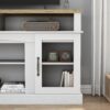 TV Stand With Storage Cabinet And Shelves, TV Console Table Entertainment Center For Living Room, Bedroom - White - Image 5
