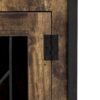 Furniture Style 2 In 1 Pet Friendly Dog Crate Composite Desk Hutch - Rustic Brown - Image 13