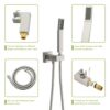 12" Wall Mounted Square Shower System With Waterfall Tub Spout And Rough In Valve - Brushed Nickel - Image 7