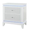 Adalid - Nightstand With Glittered Drawer Front And LED Lighting - White - Image 5