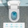 Smart Bidet Toilet Combo With Auto Open & Close, Heated Seat, Foot Sensor Flush, LED Display, Ceramic - White - Image 9