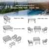 Elegant 4 Piece Wicker Patio Furniture Set With Tempered Glass Table And Detachable Cushions - Gray - Image 8