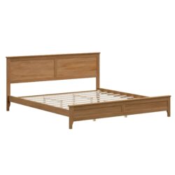 King Size Platform Bed With Sturdy Slats Support - Seadrift