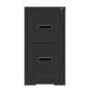 Modern 2 Drawer Metal Vertical File Cabinet With Lock And Card Slot For Office And Home Use - Black - Image 8