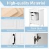 Retro Bathroom Vanity With Sink, Soft Closing Cabinet & Drawers - White - Image 8