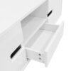 Modern High Glossy Rectangle Coffee Table, Accent Furniture With 16 Color LED Lights For Living Room - White - Image 19