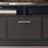 Holland - Contemporary TV Stand With 3 Soft Closing Doors - Dark Gray - Image 5
