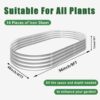 Heavy Duty, Galvanized Raised Garden Bed Kit For Vegetables Flowers & Herbs Rust Resistant - Silver - Image 11