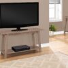 TV Stand, Console, Media Entertainment Center, Storage Shelves, Modern - Taupe - Image 3