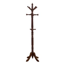 Free Standing Coat Rack 11 Hooks For Entryway - Cherry