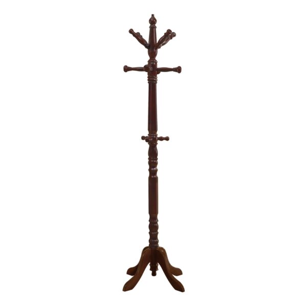 Free Standing Coat Rack 11 Hooks For Entryway - Cherry