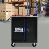 Movable Lockable Double Door Partition With Lock Multi Functional Hardware Storage Tool Car Auto Repair Locker - Black / Blue - Image 8