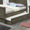 Full Elegant Trundle Bed With Timeless Charm - Gray - Image 4