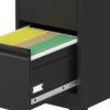 Heavy Duty Metal 5 Drawer Vertical File Cabinet With Lock And Wheels For Home Office - Brushed Nickel - Image 9