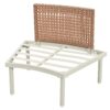 6 Piece Patio Sofa Furniture Set, Half Moon Outdoor Sectional Sofa With 2 High Low Coffee Tables, 4 Pillows & Cushions - Beige - Image 13