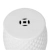 Glazed Ceramic Drum Stool Indoor / Outdoor Side Table Ceramic - White - Image 15
