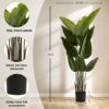 Artificial Bird Of Paradise Plant 160 Cm Tall Faux Tropical Palm Tree Indoor Outdoor Decoration - Green - Image 5