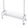 Heavy Duty Iron Garment Rack With Basket On Wheels - Silver - Image 6