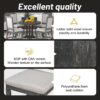 Farmhouse 5 Piece Dining Set With Extendable Round Table And Upholstered Chairs - Black - Image 7