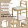 5 Piece Extendable Wood Square Dining Table Set With 2 Drop Leaves, Compact Storage Shelf Kitchen Table Set With Upholstered Chairs For 4 - Natural - Image 6