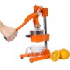 Commercial Grade Cast Iron Citrus Juicer, Heavy Duty Manual Hand Press For Fresh Orange Juice - Orange - Image 2